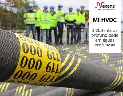 Cabo submarino MI HVDC da Nexans